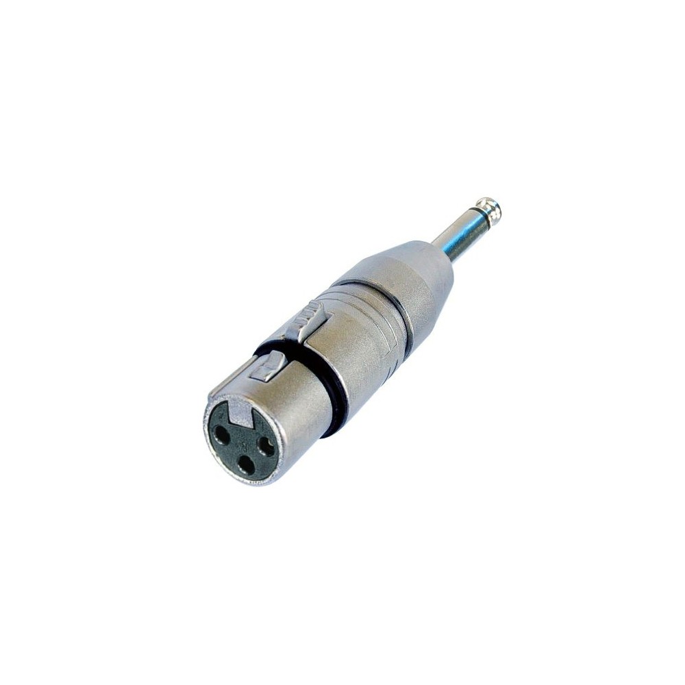 Neutrik NA2FP - Adapter 2 Pin 6.3 mm Jack to 3 Pin female XLR Connector, mono Neutrik NA2FP - Adapter 2 Pin 6.3 mm Jack to 3 Pin female XLR Connector, mono