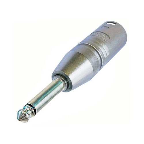 Neutrik NA2-MP - Adapter, 2 Pin 6.3 mm Jack to 3 Pin male XLR Connector, mono Neutrik NA2-MP - Adapter, 2 Pin 6.3 mm Jack to 3 Pin male XLR Connector, mono