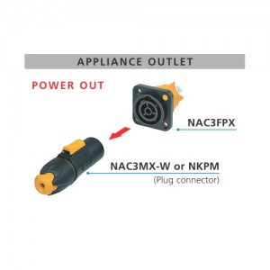 Neutrik NAC3FPX-ST - Gniazdo wtykowe do montażu w urządzeniu, Power-Out  