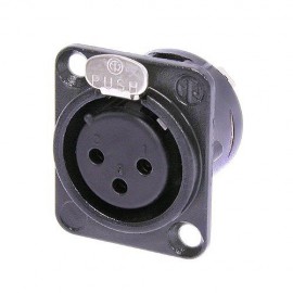 Neutrik NC3FD-L-B-1 - Gniazdo XLR, żeńskie, czarne