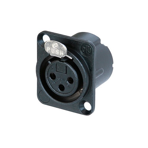Neutrik C3 FD-LX-B - 3-stykowe gniazdo XLR, przyłącza lutowane, styki pokryte srebrem, chromowany na czarno Neutrik C3 FD-LX-B - 3-stykowe gniazdo XLR, przyłącza lutowane, styki pokryte srebrem, chromowany na czarno