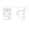 Neutrik C3 FP-1 - Gniazdo XLR, żeńskie  