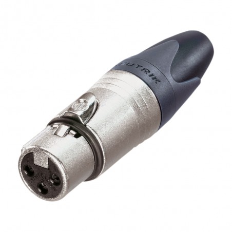 Neutrik NC3FXX - 3-Pin female XLR Jack Connector, Nickel-Plated