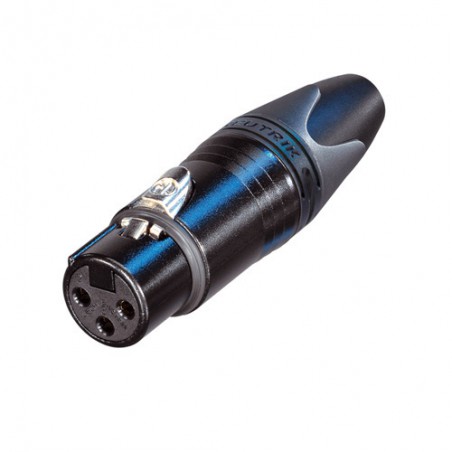 Neutrik NC3FXX-BAG - 3 Pin female XLR Connector black with Silver Contacts