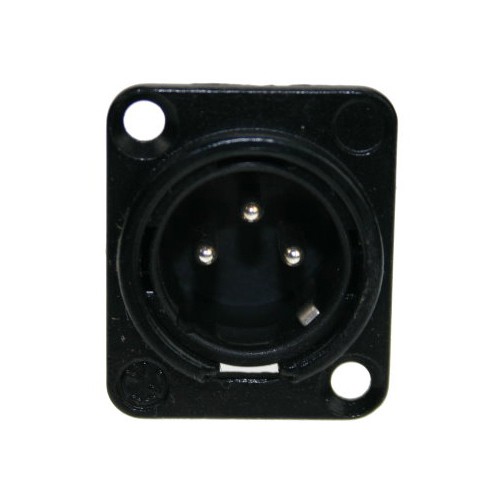 Neutrik C3 MD-L-BAG-1 - 3 Pin female XLR Panel-Mount Connector, D-Shaped, black Neutrik C3 MD-L-BAG-1 - 3 Pin female XLR Panel-Mount Connector, D-Shaped, black