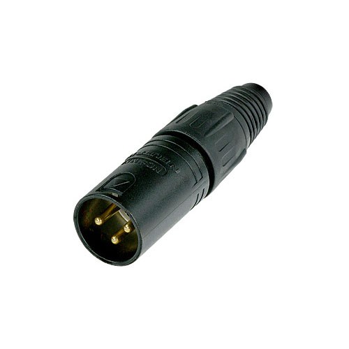 Neutrik C3 MX-B - 3 Pin male XLR Connector with Gold Contacts, black Neutrik C3 MX-B - 3 Pin male XLR Connector with Gold Contacts, black