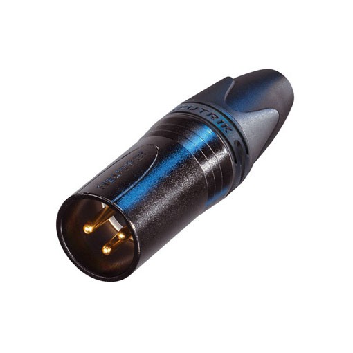 Neutrik NC3MXX-B - XLR Connector 3 Pin black with gold contacts, male