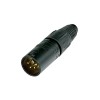 Neutrik C4 MX-B - 4 Pin male XLR Connector with Gold Contacts, black