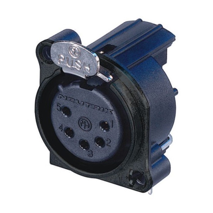 Neutrik NC5FBH-B - XLR Panel-Mount Connector 5 Pin female, black Neutrik NC5FBH-B - XLR Panel-Mount Connector 5 Pin female, black