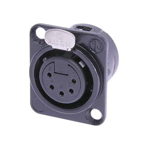 Neutrik NC5FD-L-B-1 - XLR Panel-Mount Connector 5 Pin female, D-shaped, black Neutrik NC5FD-L-B-1 - XLR Panel-Mount Connector 5 Pin female, D-shaped, black