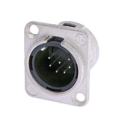 Neutrik NC7MD-L-1 - XLR Panel-Mount Connector 7 Pin male, Nickel-Plated