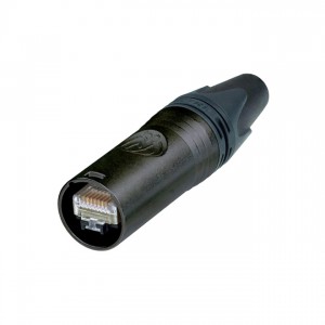 Neutrik NE8MX6-B - złącze ethercon na kabel, RJ45 CAT6A obudowa i wtyk, czarne