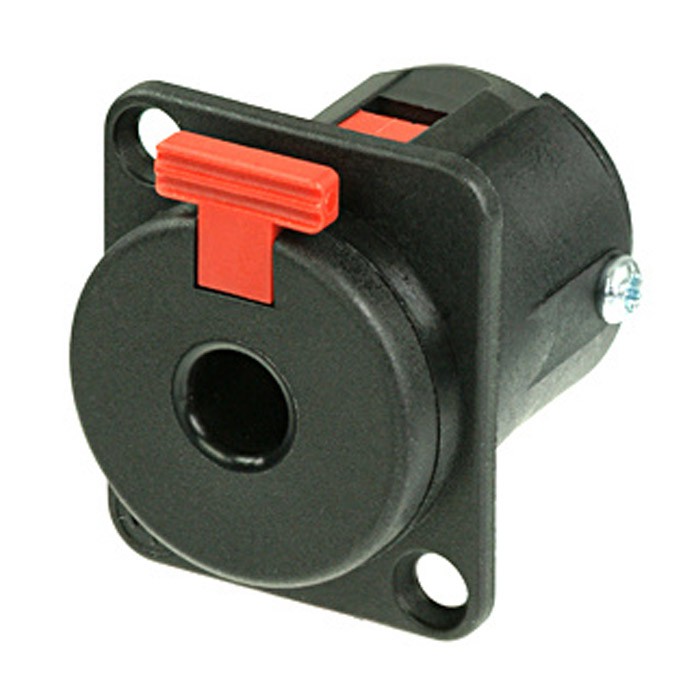 Neutrik NJ3FP6C-BAG - 6.3 mm 3 Pin female Panel-Mount Jack Socket black, D-Housing Neutrik NJ3FP6C-BAG - 6.3 mm 3 Pin female Panel-Mount Jack Socket black, D-Housing