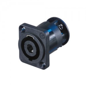 Neutrik NL4MP-ST - Speakon Connector 4 Pin female Panel-Mount D-Housing, black