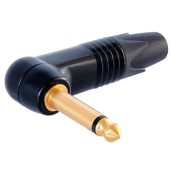 Neutrik NP2RX-B - 6.3 mm Angled Jack Plug 2 Pin Mono male, black Neutrik NP2RX-B - 6.3 mm Angled Jack Plug 2 Pin Mono male, black