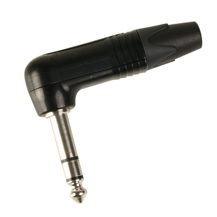 Neutrik NP3RX-BAG - 6.3 mm Angled Jack Plug 3 Pin Stereo male, black Neutrik NP3RX-BAG - 6.3 mm Angled Jack Plug 3 Pin Stereo male, black