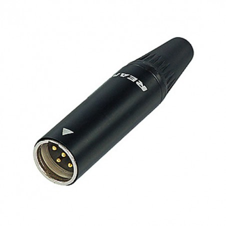 Neutrik REAN RT4MC-B - REAN Tiny XLR Connector 4-Pol male black with Gold Contacts