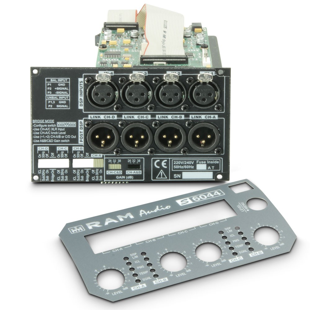 Ram Audio DSP 44 S - Moduł DSP dla 4-kanałowych końcówek mocy serii S Ram Audio DSP 44 S - Moduł DSP dla 4-kanałowych końcówek mocy serii S