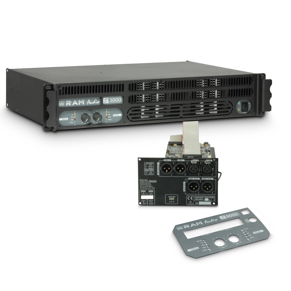 Ram Audio S 3000 DSP - Końcówka mocy PA 2 x 1570 W, 2 Ω, z modułem DSP Ram Audio S 3000 DSP - Końcówka mocy PA 2 x 1570 W, 2 Ω, z modułem DSP