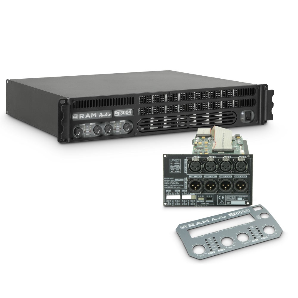 Ram Audio S 3004 DSP - Końcówka mocy PA 4 x 700 W, 2 Ω, z modułem DSP Ram Audio S 3004 DSP - Końcówka mocy PA 4 x 700 W, 2 Ω, z modułem DSP