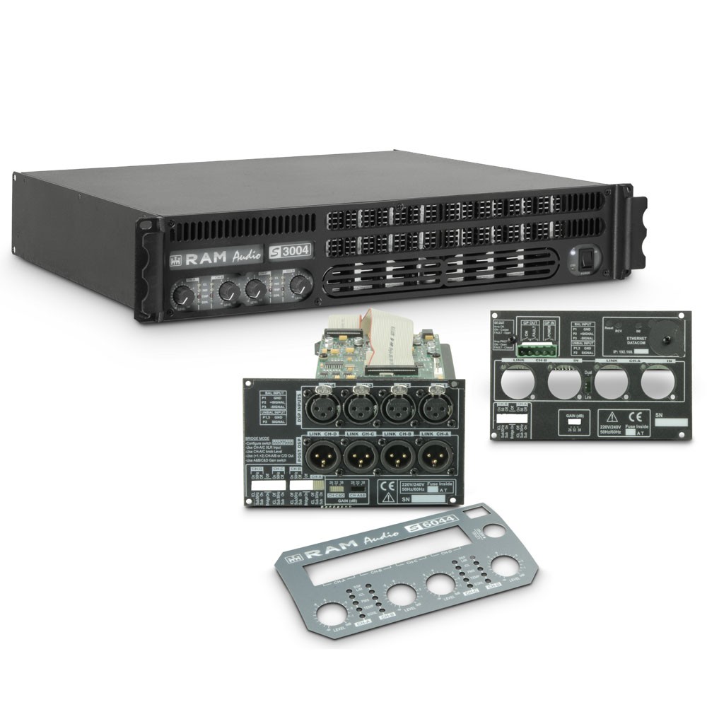 Ram Audio S 3004 DSP GPIO - Końcówka mocy PA 4 x 700 W, 2 Ω, z modułami DSP i GPIO Ram Audio S 3004 DSP GPIO - Końcówka mocy PA 4 x 700 W, 2 Ω, z modułami DSP i GPIO