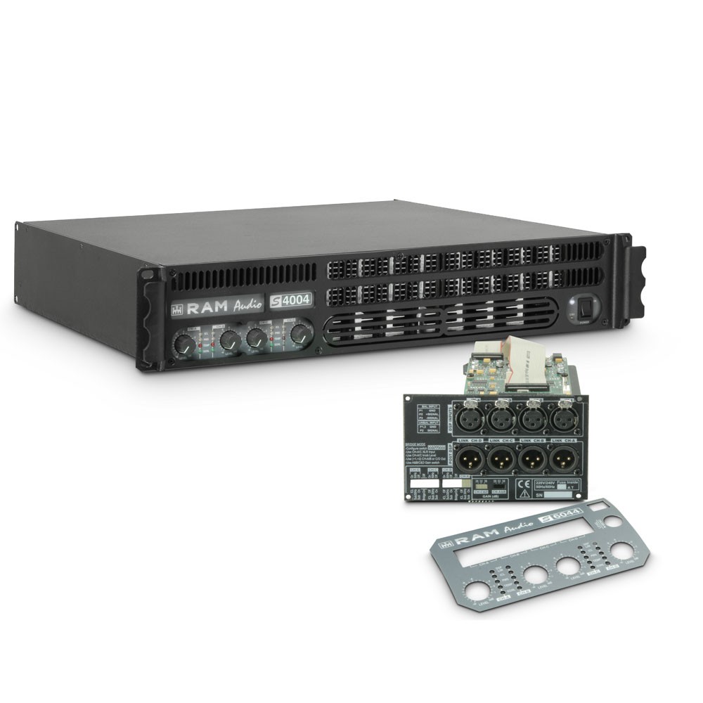 Ram Audio S 4004 DSP - Końcówka mocy PA 4 x 980 W, 2 Ω, z modułem DSP Ram Audio S 4004 DSP - Końcówka mocy PA 4 x 980 W, 2 Ω, z modułem DSP