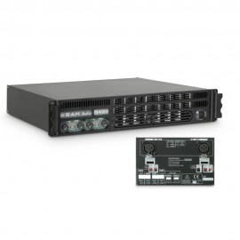 Ram Audio S 4004 X OVER - Końcówka mocy PA 4 x 980 W, 2 Ω, z analogowym modułem procesora