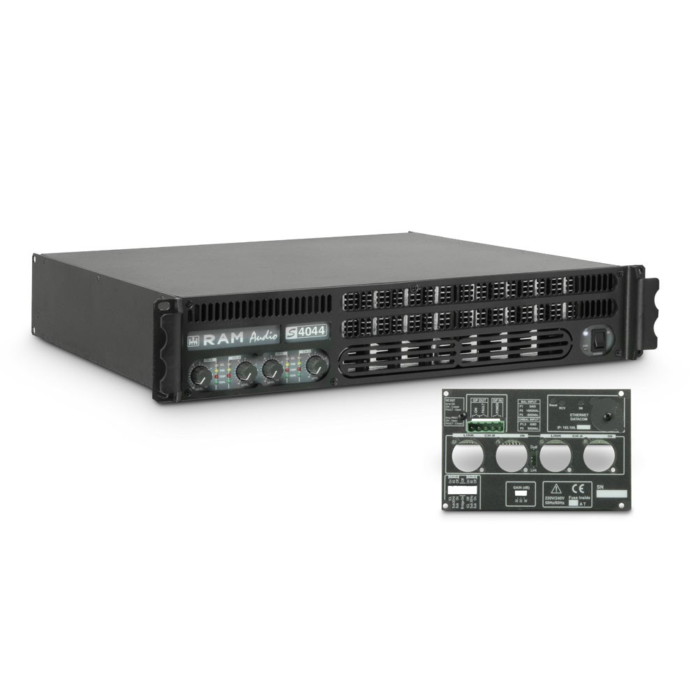 Ram Audio S 4044 GPIO - Końcówka mocy PA 4 x 975 W, 4 Ω, z modułem GPIO  
