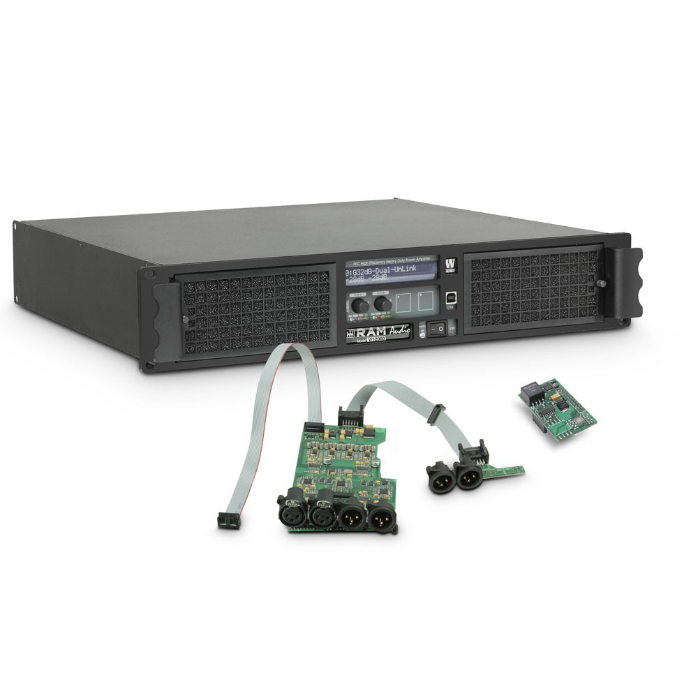 Ram Audio W 12000 DSP AES - Końcówka mocy PA 2 x 5900 W, 2 Ω, z modułem DSP i cyfrowym wejściem AES/EBU Ram Audio W 12000 DSP AES - Końcówka mocy PA 2 x 5900 W, 2 Ω, z modułem DSP i cyfrowym wejściem AES/EBU