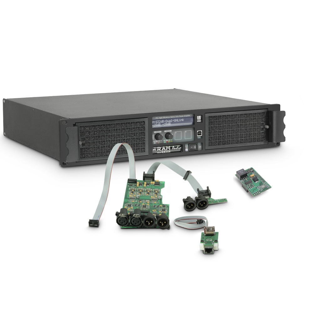 Ram Audio W 9000 DSP E AES - Końcówka mocy PA 2 x 4400 W, 2 Ω, z modułami DSP i Ethernet oraz cyfrowym wejściem AES/EBU Ram Audio W 9000 DSP E AES - Końcówka mocy PA 2 x 4400 W, 2 Ω, z modułami DSP i Ethernet oraz cyfrowym wejściem AES/EBU