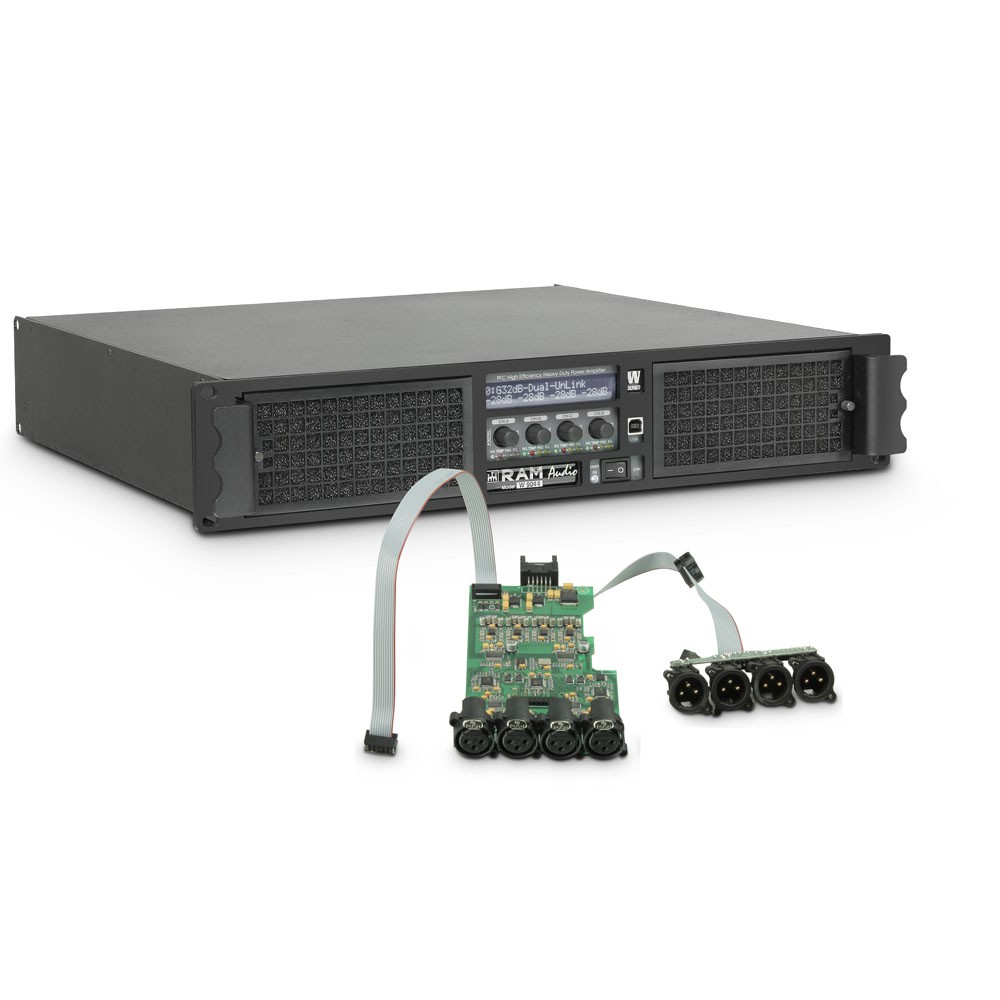 Ram Audio W 9044 DSP - Końcówka mocy PA 4 x 2200 W, 4 Ω, z modułem DSP Ram Audio W 9044 DSP - Końcówka mocy PA 4 x 2200 W, 4 Ω, z modułem DSP