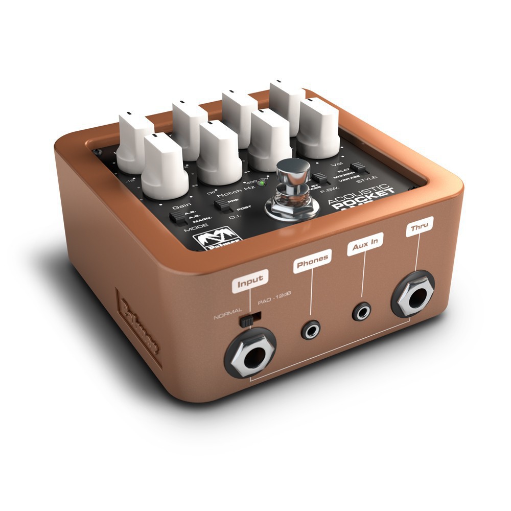 Palmer MI POCKET AMP ACOUSTIC - Przenośny przedwzmacniacz do akustycznych instrumentów strunowych
