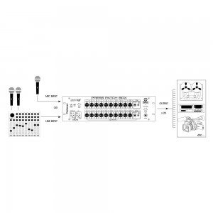 Palmer Pro PRESS PATCH BOX 20 - Konferencyjny rozdzielacz sygnału, 20-kanałowy 