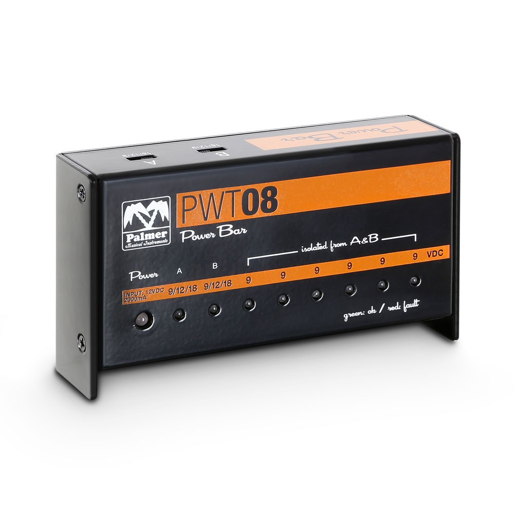 Palmer MI PWT 08 - Uniwersalny zasilacz sieciowy 9 V do pedalboardów, 8 wyjść