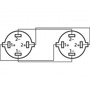 Monacor MSC-220/SW - Kabel głośnikowy, 20m, 4-pinowe wtyki NEUTRIK SPEAKON