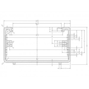 Monacor AH-102 - Obudowa uniwersalna 103 x 36.5 x 167mm czarna