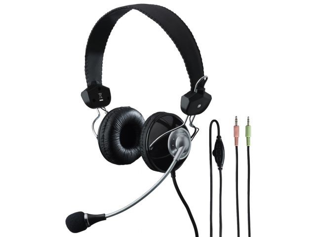 Monacor BH-002 - Słuchawki stereo z mikrofonem elektretowym Monacor BH-002 - Słuchawki stereo z mikrofonem elektretowym