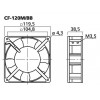 Monacor CF-120M/BB - Wentylator