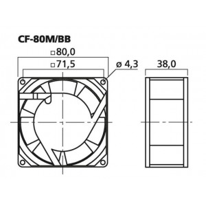 Monacor CF-80M/BB - Wentylator