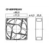Monacor CF-80P/PB24V - Wentylator