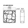 Monacor CF-80P/VB12V - Wentylator