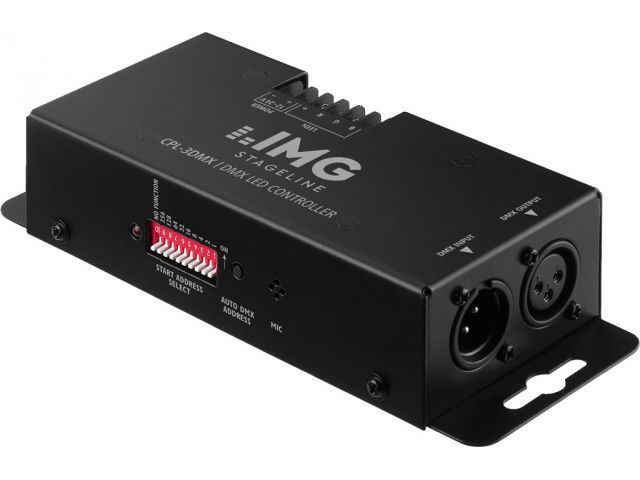 Monacor CPL-3DMX - 3-kanałowy kontroler diodowy RGB z interfejsem DMX Monacor CPL-3DMX - 3-kanałowy kontroler diodowy RGB z interfejsem DMX