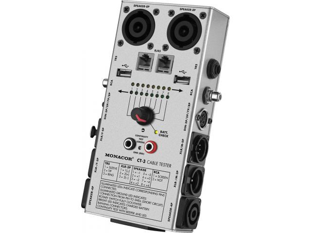 Monacor CT-3 - Tester kabli Monacor CT-3 - Tester kabli