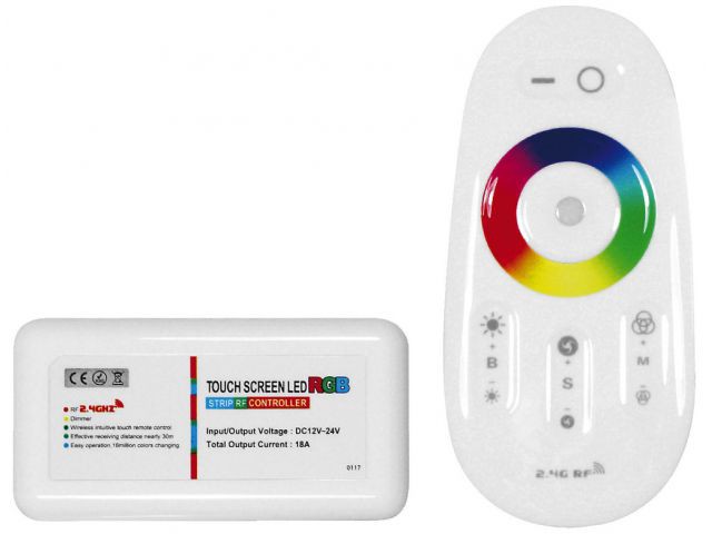 Monacor CU-100RGB - 3-kanałowy, bezprzewodowy kontroler diodowy Monacor CU-100RGB - 3-kanałowy, bezprzewodowy kontroler diodowy