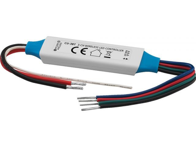 Monacor CU-3BT - 3-kanałowy, bezprzewodowy kontroler diodowy Monacor CU-3BT - 3-kanałowy, bezprzewodowy kontroler diodowy