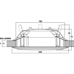 Monacor EDL-620EN - Głośniki sufitowe PA