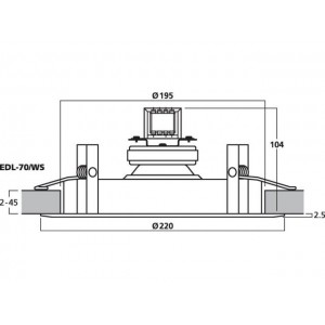 Monacor EDL-70/WS - Głośnik sufitowy PA