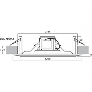 Monacor EDL-706/12 - Głośnik sufitowy PA