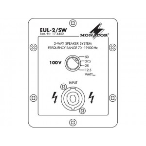 Monacor EUL-2/SW - Zestaw głośnikowy PA, 100V