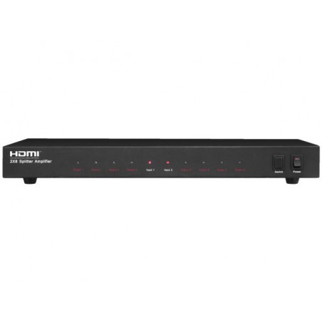 Monacor HDMS-208 - 8-kanałowy rozdzielacz HDMI™